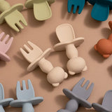 Kit Talher de Silicone para Bebê Orzo